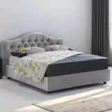 Letto 2 piazze con contenitore grigio 190x220cm - Alfer