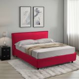Letto 2 piazze con contenitore rosso 180x210cm - Brolo