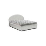 Letto 2 piazze contenitore bianco 175x215cm testiera tonda - Melanite