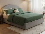 Letto 2 piazze contenitore grigio 175x205cm design - Amida