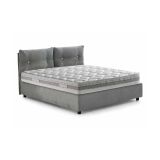 Letto 2 piazze contenitore grigio 175x205cm minimal - Andrealo