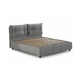 Letto 2 piazze contenitore grigio 175x215cm comodo - Artrax