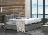 Letto 2 piazze contenitore grigio 175x215cm comodo - Artrax