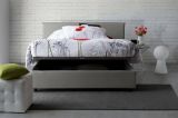 Letto 2 piazze contenitore grigio 175x215cm compatto - Ariadni