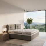 Letto 2 piazze contenitore grigio 175x215cm robusto - Calcite