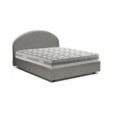 Letto 2 piazze contenitore grigio 175x215cm testiera tonda - Melanite