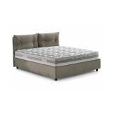 Letto 2 piazze contenitore tortora 175x215cm robusto - Calcite