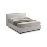 Letto Alla Francese Beige Materasso Incluso Sfoderabile, Contenitore Made in Italy - Broni