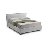 Letto Alla Francese Bianco Materasso Incluso Sfoderabile, Contenitore Made in Italy - Broni