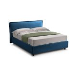 Letto Alla Francese blu Materasso Incluso Sfoderabile, Contenitore Made in Italy - Brienza