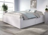 Letto alla francese Caplone, Sommier per camera da letto, Giroletto per stanza, Struttura porta materasso, 149x195 h39 cm, Bianco