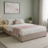 Letto alla francese compatto tortora 155x205cm - Attilino