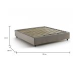 Letto alla francese compatto tortora 155x205cm - Attilino