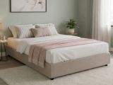 Letto alla francese compatto tortora 155x205cm - Attilino