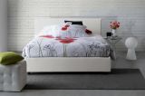 Letto alla francese contenitore bianco 155x215cm - Alvacus