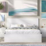 Letto alla francese design bianco 195x149cm - Casimir