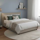 Letto alla francese design tortora 155x215cm - Augustus