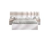 Letto alla francese elegante bianco e rovere 195x248cm - Bonnie