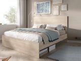 Letto alla francese elegante rovere 195x146cm - Howard
