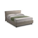 Letto Alla Francese Grigio Tortora Materasso Incluso Sfoderabile, Contenitore Made in Italy - Broni
