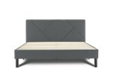 Letto alla francese Ikelos, 140x190 cm, Grigio