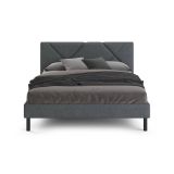 Letto alla francese Ikelos, 140x190 cm, Grigio