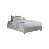 Letto alla francese imbottito bianco 155x215cm - Osanna