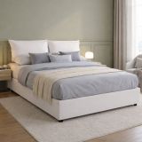 Letto alla francese in legno bianco 155x215cm - Asler