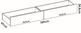 Letto alla francese in legno bianco 195x149cm - Orlene