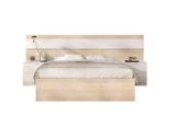 Letto alla francese in legno rovere e bianco 195x248cm - Bonnie