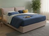 Letto alla francese in legno tortora 155x205cm - Amelh