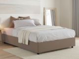 Letto alla francese in legno tortora 155x215cm - Alaksir