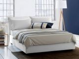 Letto alla francese in tessuto bianco 155x205cm - Arden