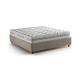 Letto alla francese in tessuto tortora 155x205cm - Arto
