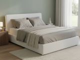 Letto alla francese materasso incluso bianco 155x215cm - Aros