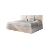 Letto alla francese moderno bianco e rovere 195x146cm - Villata