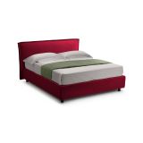 Letto Alla Francese Rosso Materasso Incluso Sfoderabile, Contenitore Made in Italy - Brienza