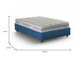Letto alla francese salvaspazio blu 155x215cm - Alaksir