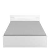 Letto alla francese Var, Sommier per camera da letto, Giroletto per stanza, Struttura porta materasso, 200x140 h74 cm, Bianco opaco