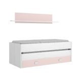 Letto bambini 200x99cm bianco e rosa - Arod