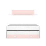 Letto bambini 200x99cm bianco e rosa - Arod