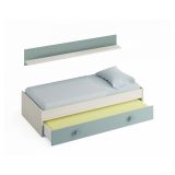 Letto bambini 201x98cm bianco e verde acqua - Aqua