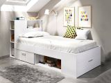 Letto bambini cassetti e scaffale 218x99cm bianco - Adrielle