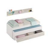 Letto bambini contenitore199x96cm bianco - Art