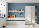 Letto bambini contenitore199x96cm bianco - Art