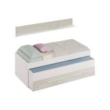 Letto bambini contenitore199x96cm bianco - Art