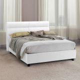 Letto due piazze con contenitore bianco 177x228cm - Bedero
