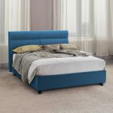 Letto due piazze contenitore blu 177x228cm struttura in metallo - Briaglia