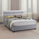 Letto due piazze contenitore grigio 177x218cm - Briatico