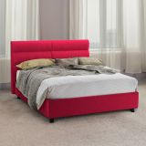 Letto due piazze contenitore rosso 177x218cm struttura in metallo - Brienno